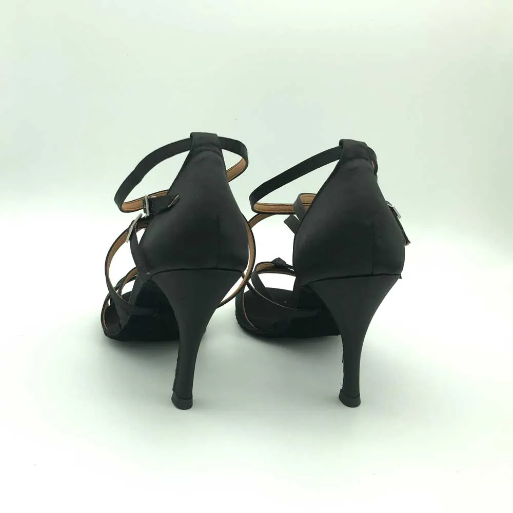 9cm High Heel Latin Dance Shoes For women Salsa shoes dropshipping fashion shoes MS6209BLKS low heel availableshipping free