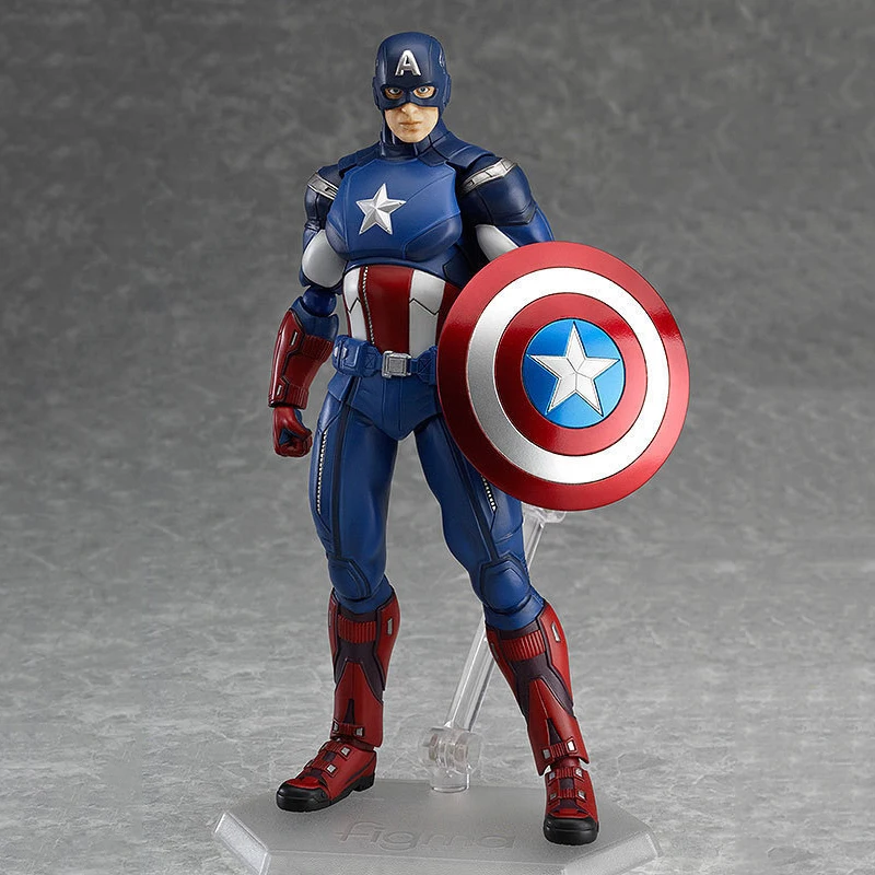 Avengers Captain America Action Figure 16cm Captain America Hold Shield Model Ornaments for Friend Superhero Doll Gift