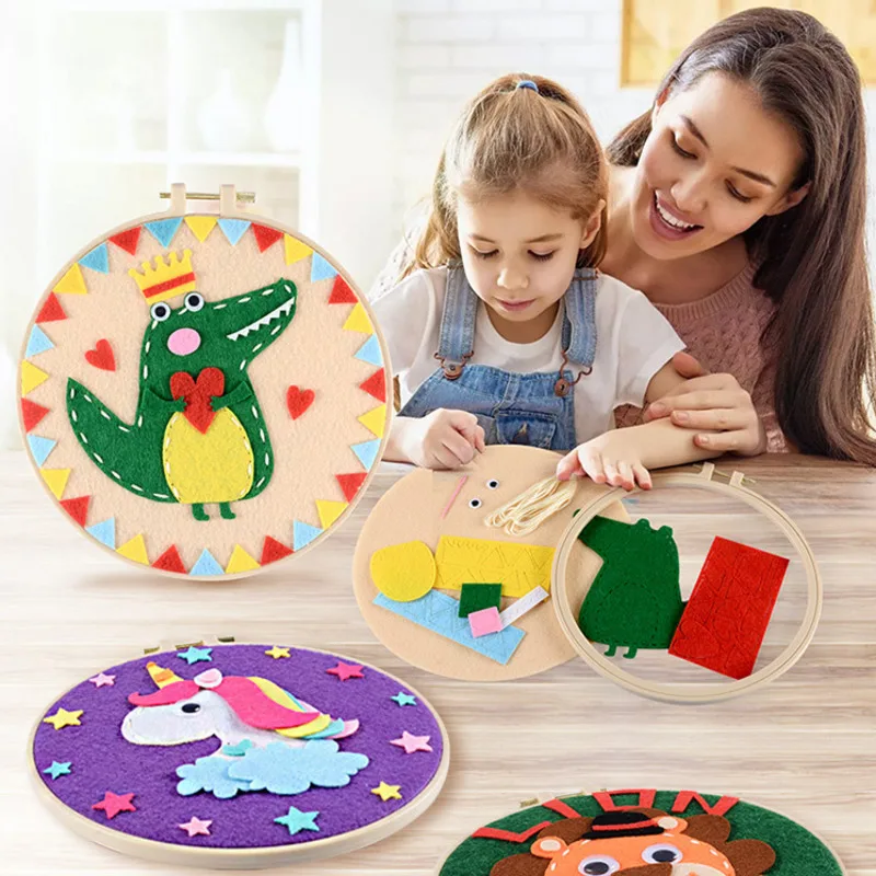 DIY Creative Crafts Toys For Children Non Woven Felt Paper Girl Handicraft Kindergarten Material Funny Arts And Craft Kids Gift