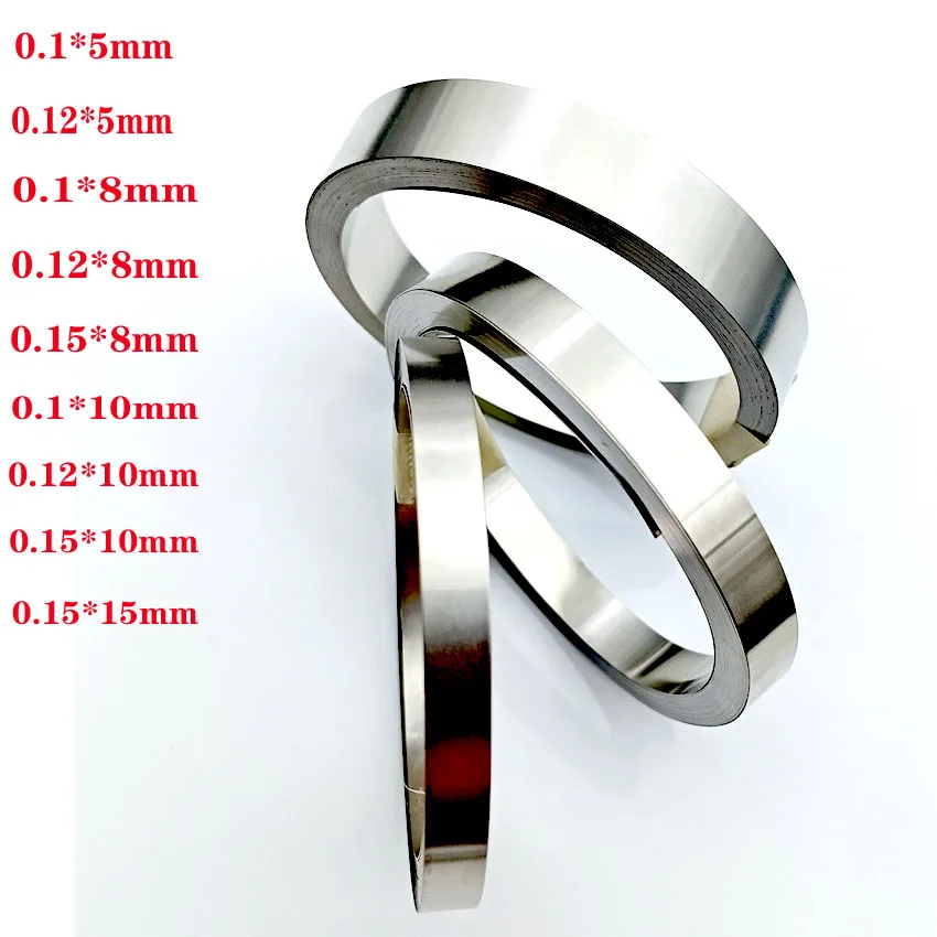 

10 meters/roll 0.1-5mm to 0.15-15mm battery connector nickel plated steel strip 18650/26650 spot welded nickel sheet