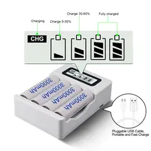 4 Slot Smart Fast Battery Charger LCD #3