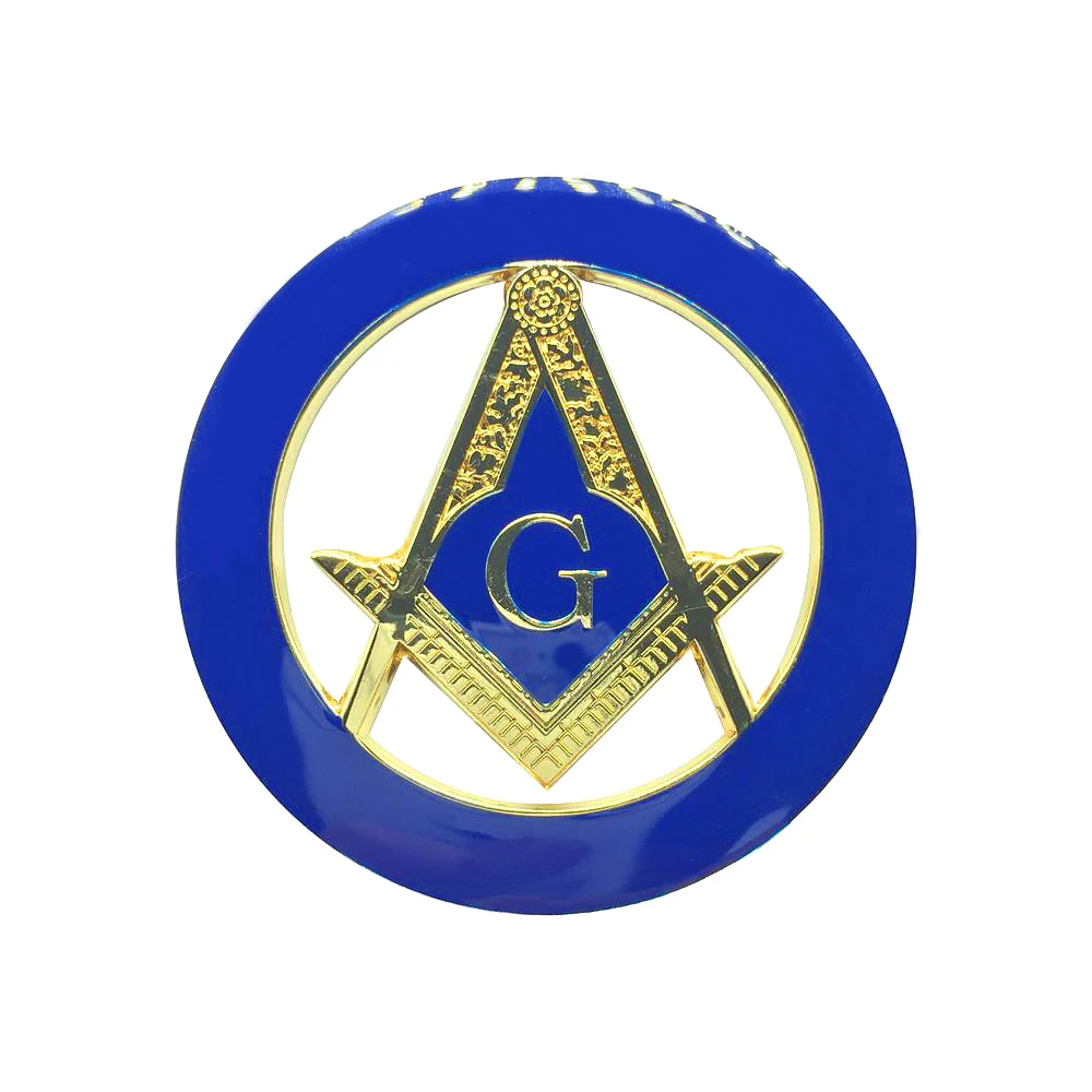 สีฟ้าสีดำว่างเปล่า Masonic สัญลักษณ์รถ Sqaure และเข็มทิศรถบรรทุกรถจักรยานยนต์ Decal สติกเกอร์สติกเกอร์