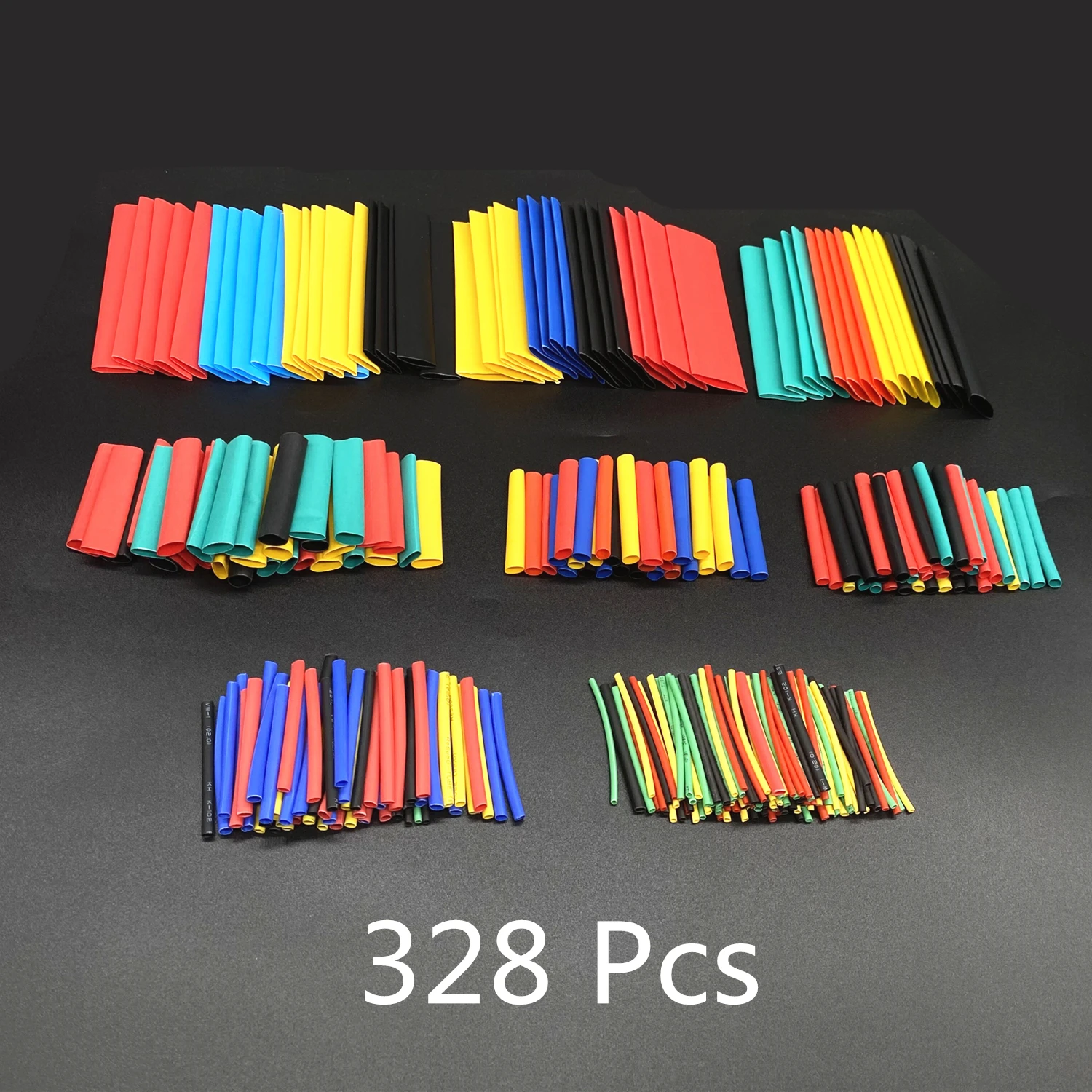 328PCS Heat Shrink Tube Tubing Insulation Shrinkable Tube Assortment Electronic Polyolefin Wire Cable Sleeve Kit