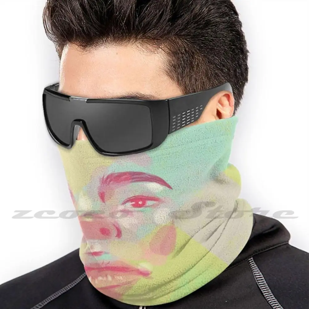 Masker Doek Herbruikbare Print Filter Wasbare Joryt Gezicht Portret Kleuren Cool Classy Klassieke Roze Groen Artph