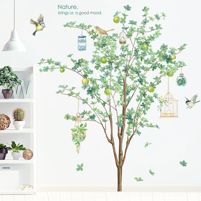 Plant tree children\'s room wall sticker Kindergarten classroom corridor sticker Waterproof entrance wall sticker Wallpaper paste