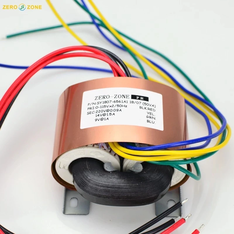 Tube preamp PRT08A Special Power Transformer R-type Transformer 50W With Copper Foil Shielding AC110 AC220V Universal