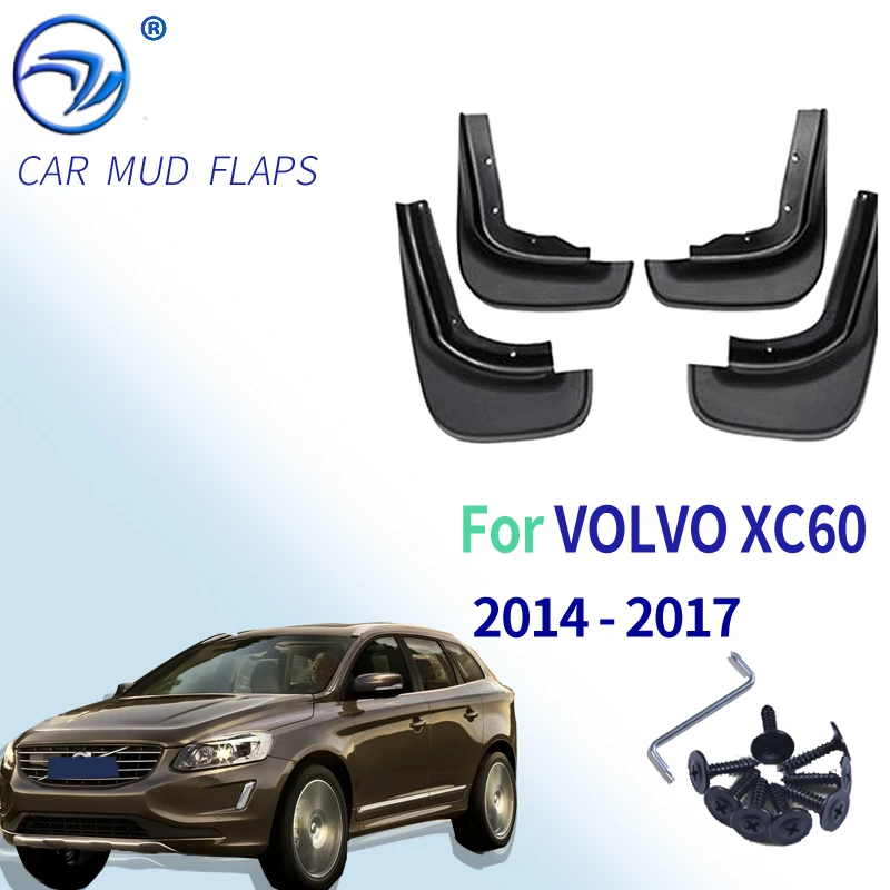 Respingo guardas lama aba para-lamas fender montagem carro mud flaps para volvo xc60 2014-2017 2015 2016 mudflaps