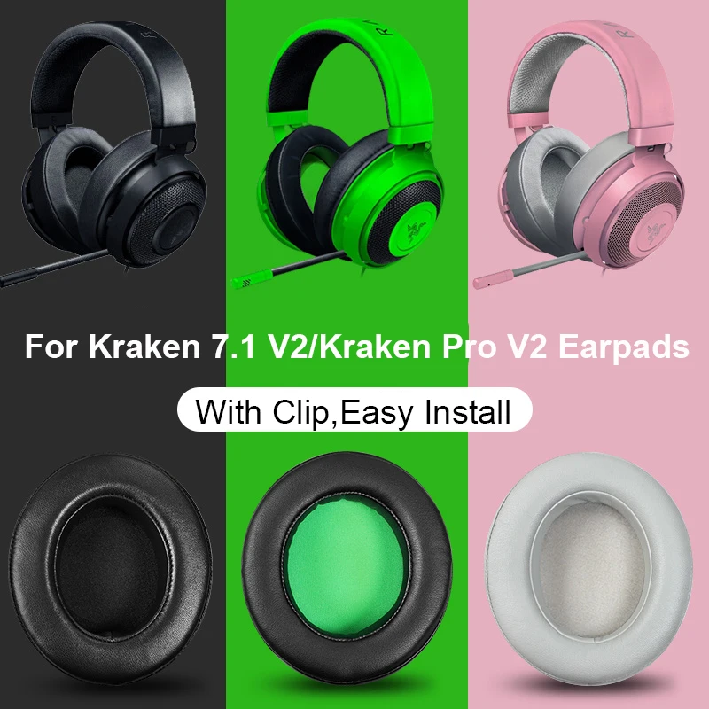 Foam Sponge Ear Pads Cushions Earpads for Razer Kraken 7.1 Pro V2 headphones High quality