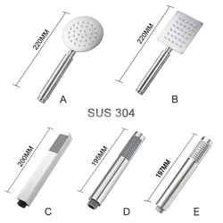 Brushed Stainless Steel Hand Shower Bathroom Hand Held Shower Set with Holder and Hose Wall Mounted Hand Hold Shower Head