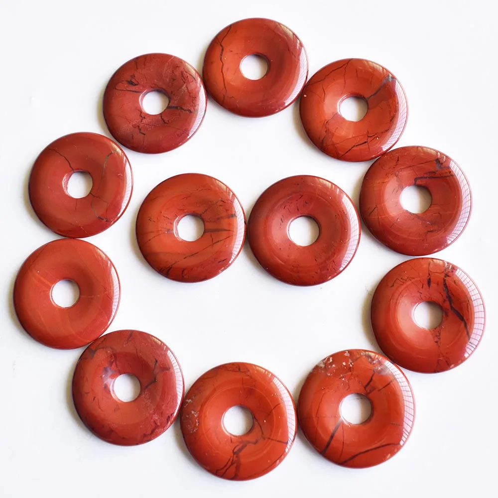 

Fashion good quality natural rainbow stone circle donut charms Beads 30mm for jewelry making 12pcs/lot wholesale free