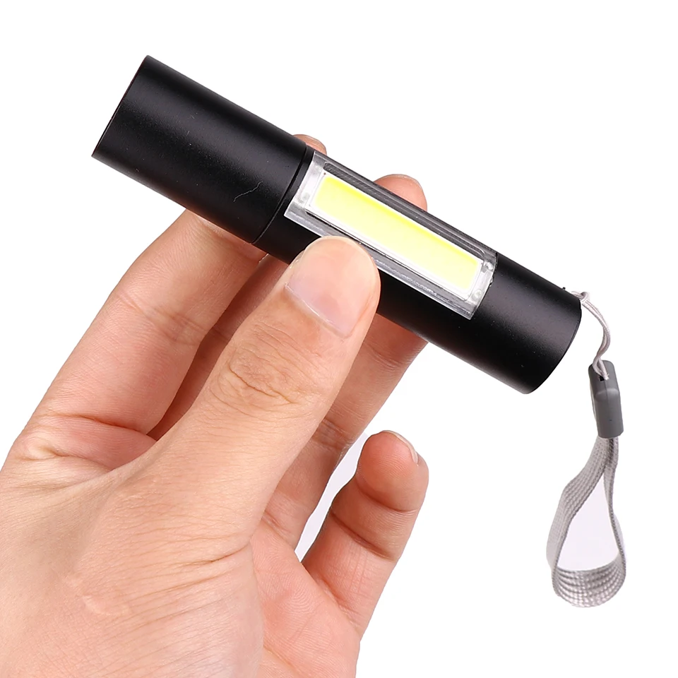 Mini Led Flashlight Zoomable Waterproof Zoomable Camping Built in Rechargeable Battery Aluminum Torch XP-G Q5 Torch 10W Lantern