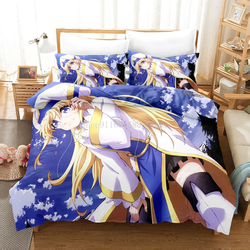 Bedding Set Anime Goblin Slayer Duvet Cover And Pillowcase Lovely Bedclothes Queen King Size For Kids Adults Bedroom Decor