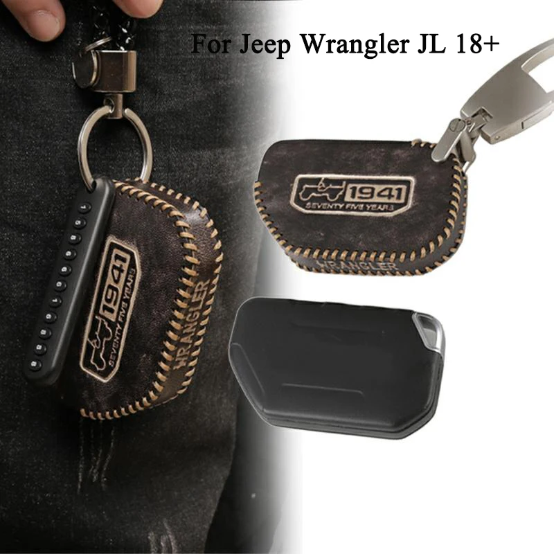 Portachiavi per auto portachiavi per Jeep Wranger JL Gladiator JT 2018 2019 2020 2021 2022 2023 2024 accessori interni nero marrone