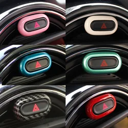 Marco decorativo para Botón de luz de advertencia, pegatina de coche para MINI ONE Cooper F54 F55 F56 F57, accesorios de estilo de modificación Interior