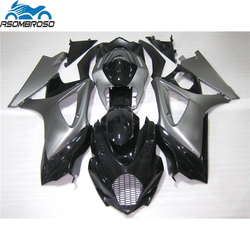 

Brand new motorcycle parts Fairing kit for SUZUKI K7 GSXR 1000 2007 2008 silver black plastic racing gsxr1000 fairings FM27