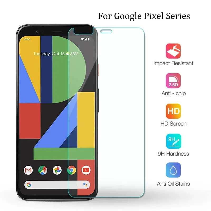 

3Pcs 9H Premium Tempered Glass For Google Pixel 8 Pro 7 7A 6A 5A 5 4 4A 3 3A XL 4A5G HD Protective Glass