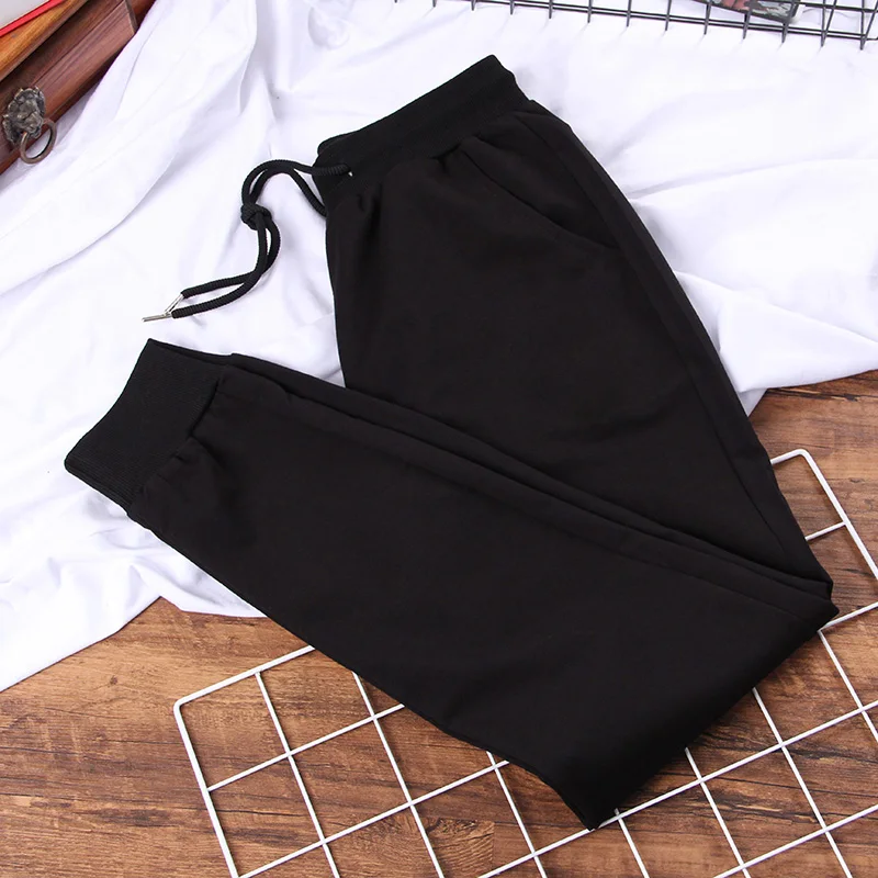 Winter new fashion black Warm Trousers Women loose street Korean Plus velvet thickening Sports casual pants female Harem Pants