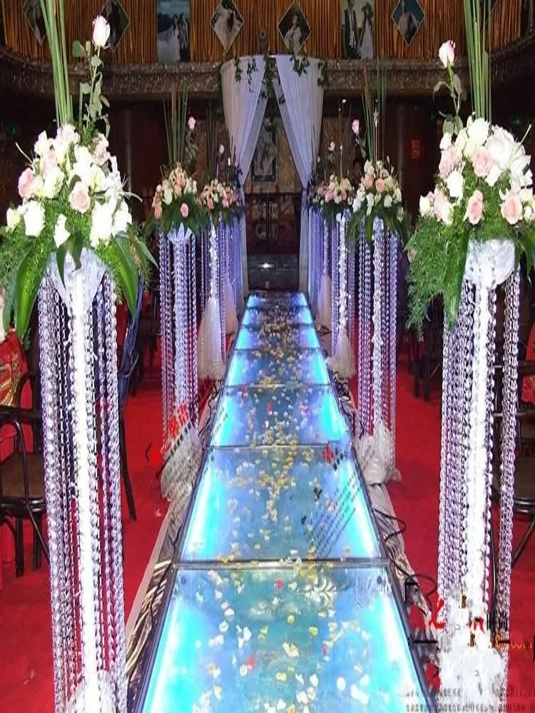 99 Feet/30Meters Clear Garland Diamond Strand Hanging Crystal Acrylic Bead Curtain Chains Party Tree Wedding Centerpiece Decor