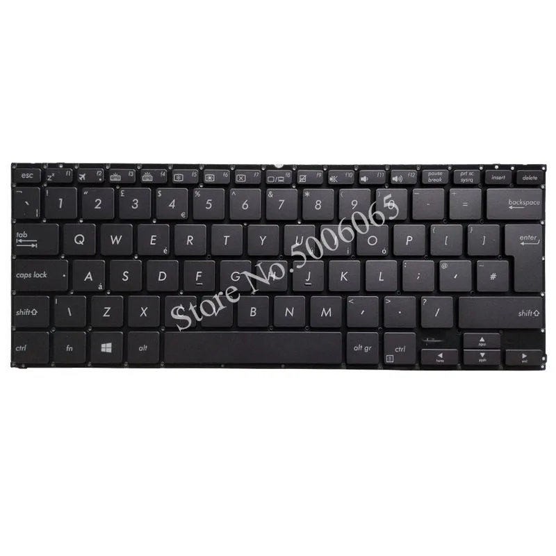 UK laptop Black keyboard for ASUS ZenBook Flip S UX370 UX370U UX370UA U370 Q325U with backlit White/yellow letter