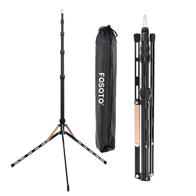 Fosoto FT-190B Gold Led Light Tripod Stand Bag Head Softbox 2m For Photo Studio Photographic Lighting Flash Umbrellas Reflector