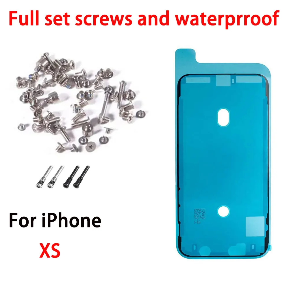 Full Set Screws For iPhone X XR XS Max Include Bottom  Screws And LCD Waterproof Glue Replacement