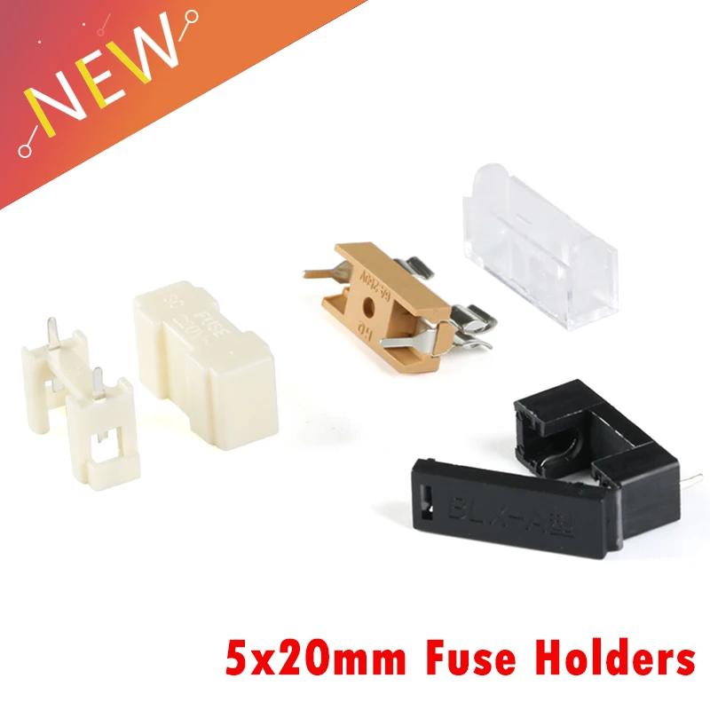 10PCS/LOT 5x20mm Fuse Holders 5X20 Insurance Tube Socket Fuse Holder For 5*20 Insurance