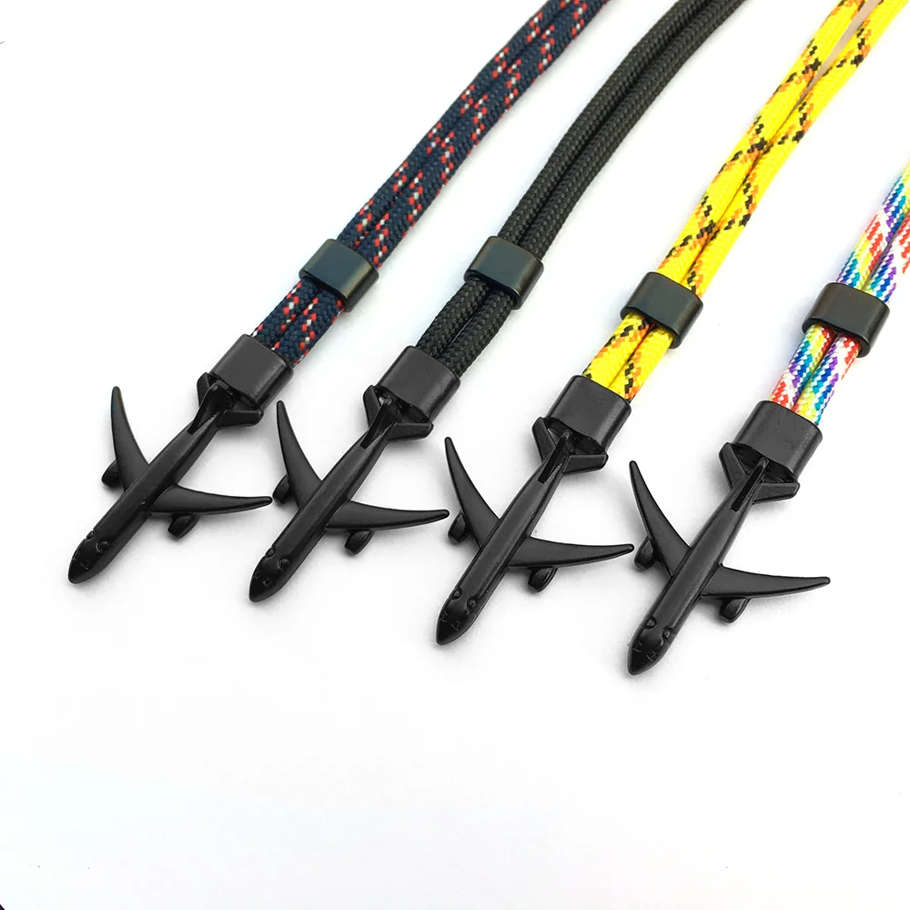 Fashion Airplane Anchor Bracelets Men Charm Rope Chain Paracord Bracelet Male Women Air Plane Style Braided Bracelet Sport Hook