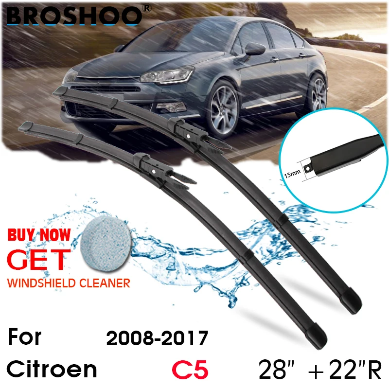 

Car Wiper Blade Front Window Windscreen Windshield Wipers Blades Pinch Tab Auto Accessories For Citroen C5 28"+22"R 2008-2017