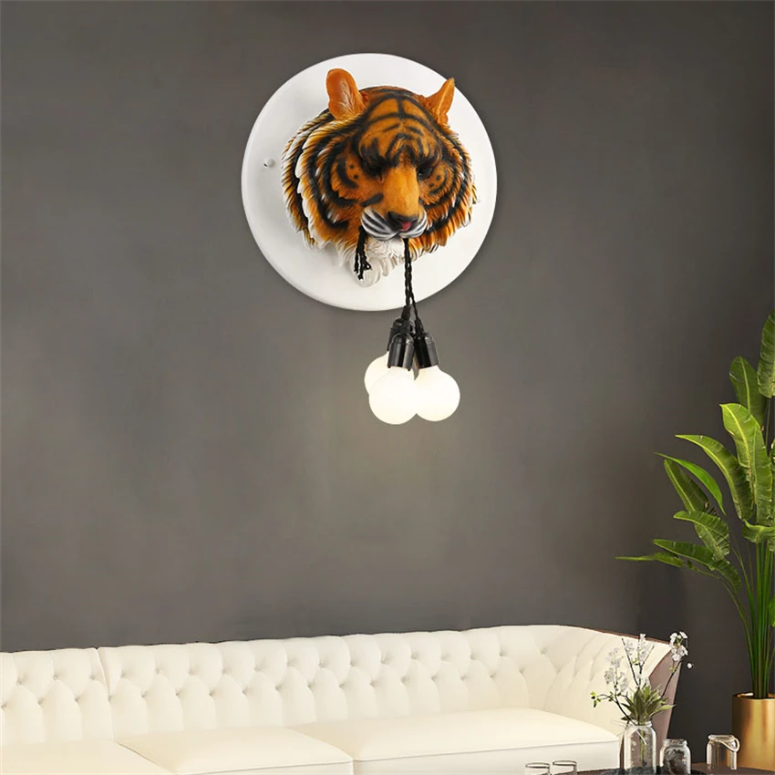 Italian design tiger bite line resin wall lamps Nordic living room dining room study bedroom decor