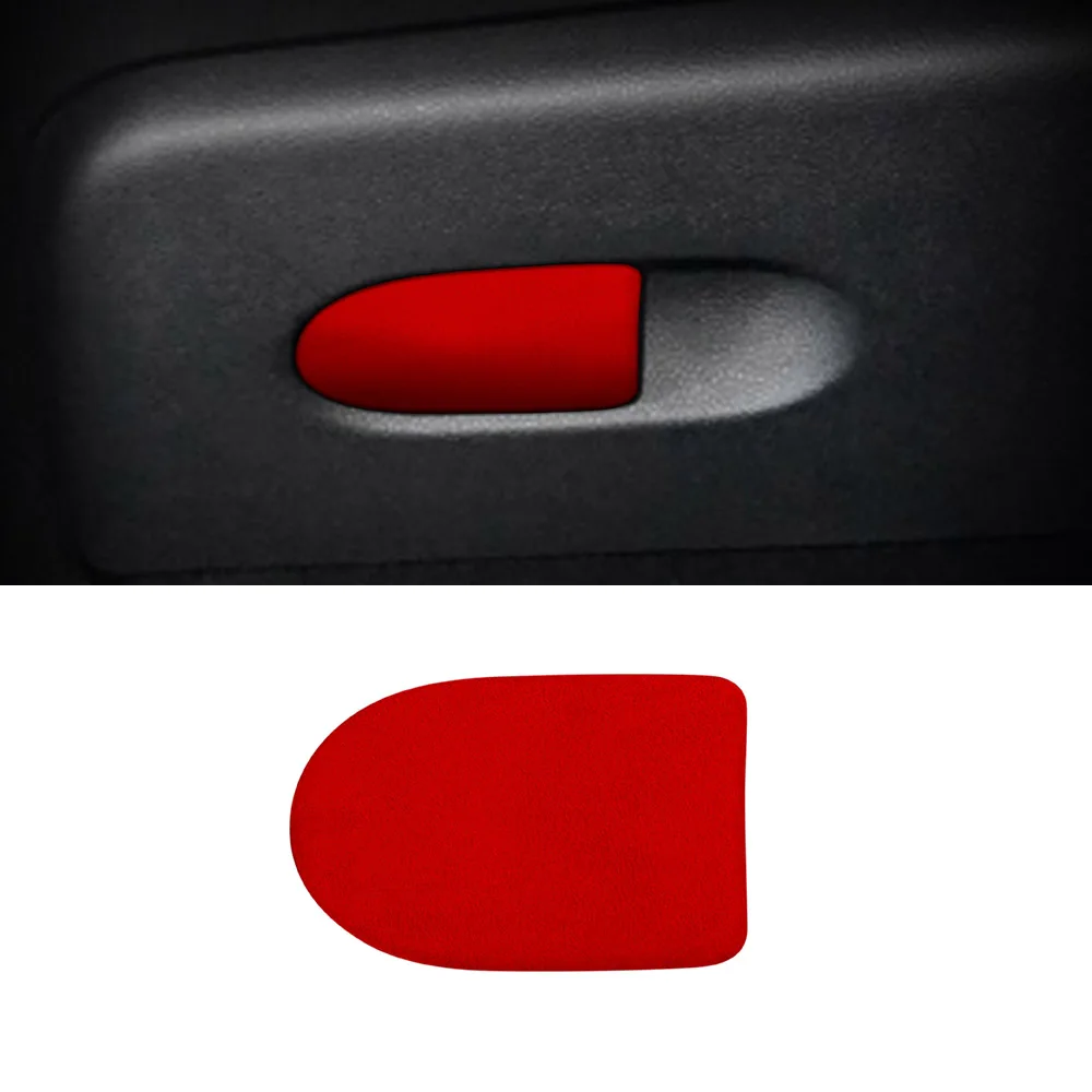 

for BMW Mini F55/F56/F57 2014-2020 Storage Box Handle Trim Decal Suede Wrap Car Interior Accessories Red