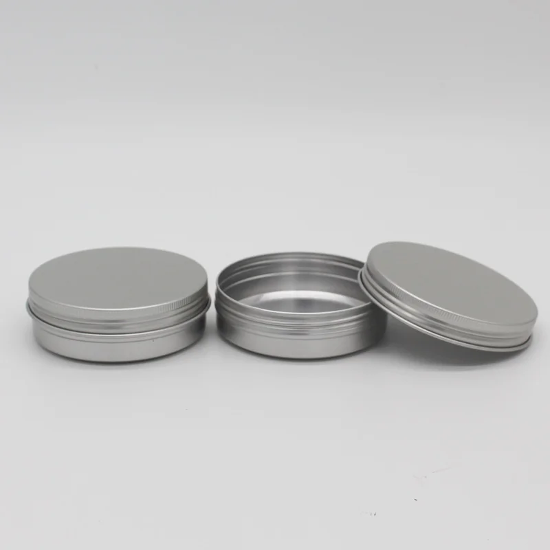 

100g Empty Cosmetic Container Aluminum Jar With Screw Lid 3.5oz Metal Bottle For Cream Ointment Storage ,Candle Can Tin