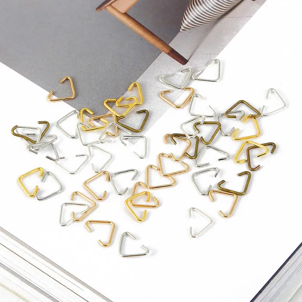 20/100 Pcs Fashion Metal Alloy Triangle Clasps Buckle Connectors Gold Rhodium Clasps & Hooks For Jewelry Making