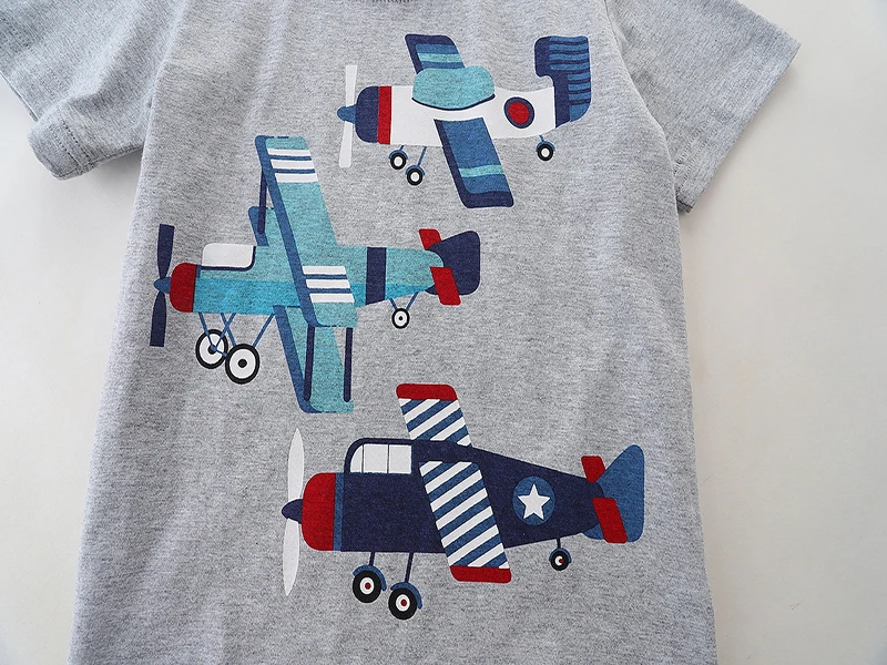 SAILEROAD Summer Boys Clothes Short Sleeve Cotton T-shirt Cartoon Airplane Baby Tops Girls Infant Toddler Blouses T-shirt