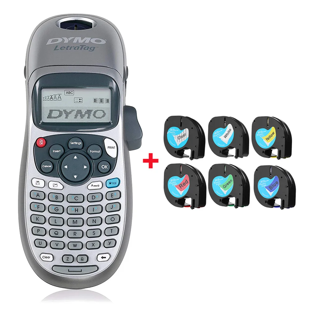 Original Dymo label printer LT-100H portable printing machine with LetraTag tape label maker printer for LT 12267 91201 91202