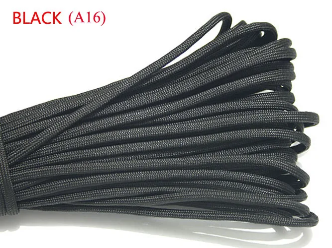 1 Stück 550 Paracord Fallschirmschnur Lanyard Mil Spec Typ III 7 Strang Kern 100 FT 27 Farben zum Klettern Camping Schnalle Armband