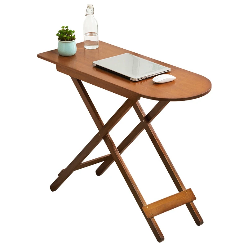 Folding Laptop Table with TV Tray, Bamboo Computer Table, Writing Workstation, Folding Desk, Dinning Table for Home Office,100cm