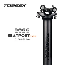 TOSEEK ZF-One Carbon Seatpost 27.2/30.8/31.6mm Matte Black MTB/Road Bike Seat Post Length 280mm Seat Tube Bicycle Parts