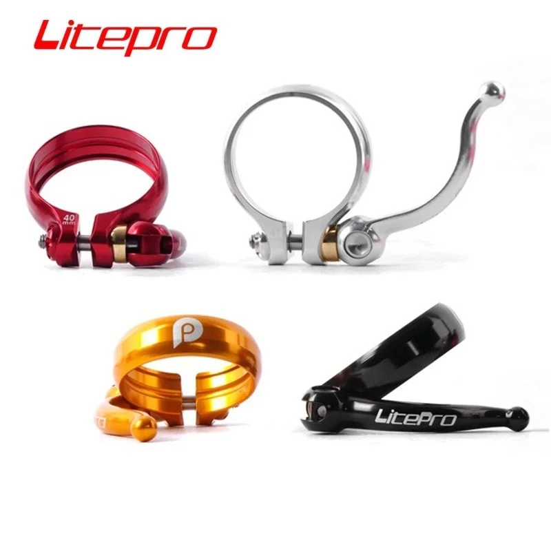 Litepro Folding Bicycle Seatposts Clamps 41mm 40mm Aluminum Alloy Bike Seat Tube Clamp SP8 BYA412 Folding Bike Accessories