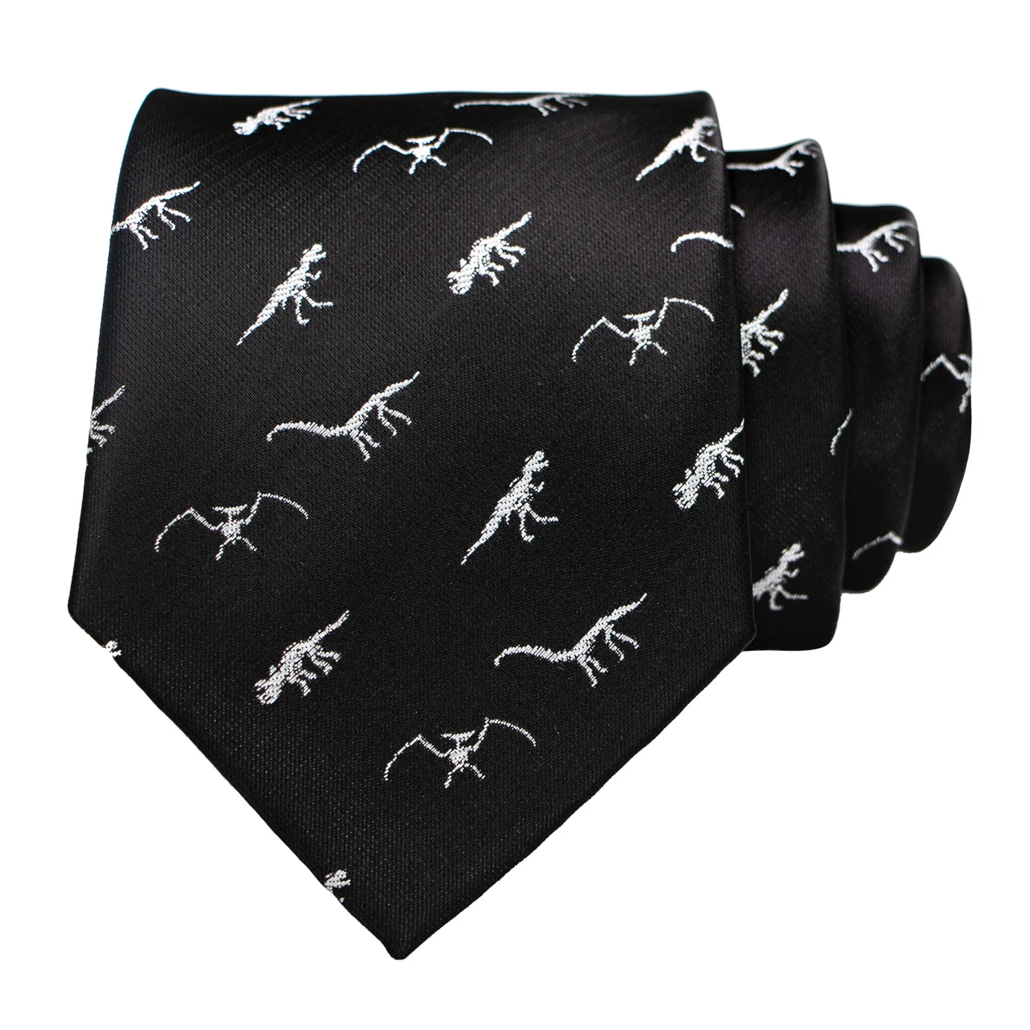 Neues Design Tierkrawatte für Männer, Seidenkrawatte mit Dinosaurier-, Schnecken-, Fuchs- und Flamingo-Motiven, Jacquard, Modisch für Party und Hochzeit, Gravata-Krawatten – Detail 16