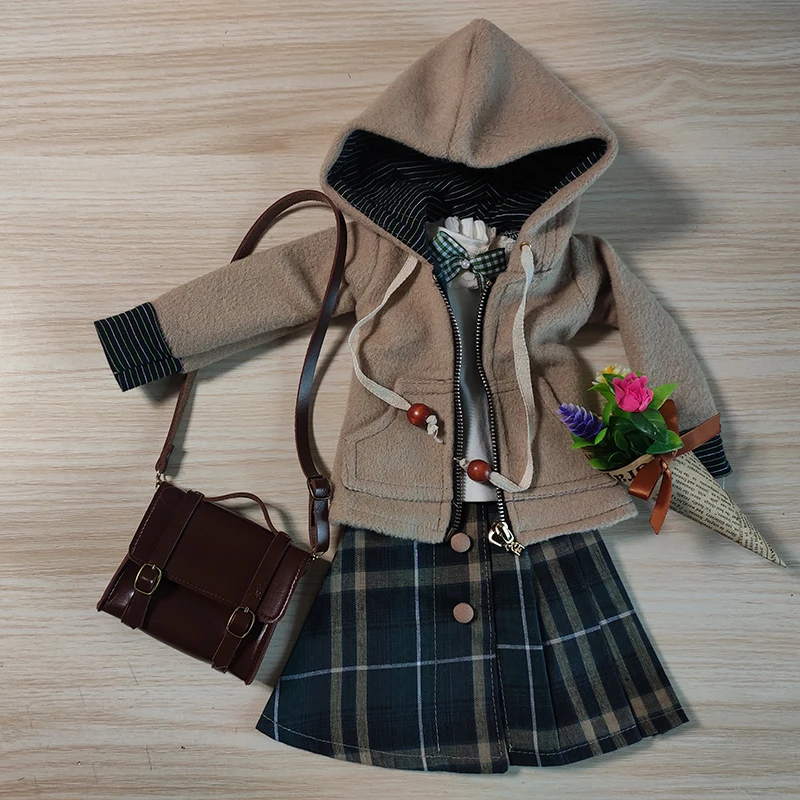 BJD/SD/YOSD MSD/SD13, ensemble de vêtements, manteau + jupe + glaçage, accessoires au beurre pour filles C1030, échelle 1/6 1/4 1/3