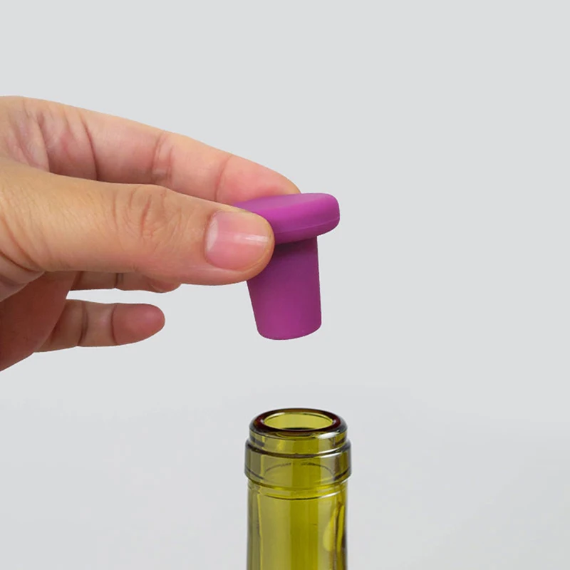 6 Kleuren Flessenstop Fles Caps Wijn Stopper Familie Bar Behoud Gereedschappen Siliconen Creatieve Ontwerp Veilig En Gezond