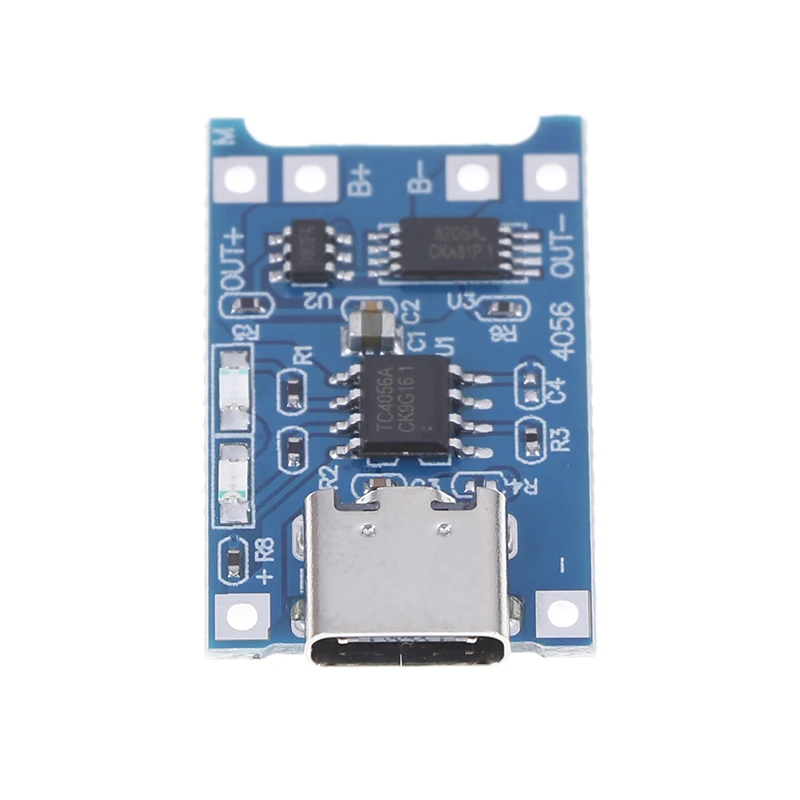 1ชิ้น Type-C ไมโครมินิ5V1A 18650 TP4056ที่ชาร์จแบตเตอรี่ลิเธียมแผงชาร์จที่มีการป้องกันฟังก์ชั่นคู่1A Li-ion
