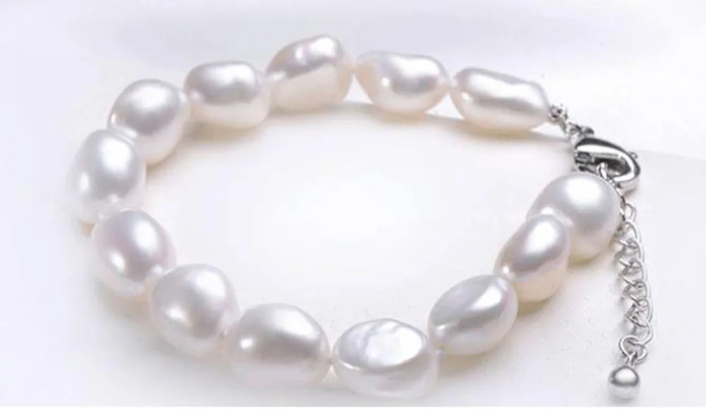 

elegant 8-9mm south sea white baroque pearl necklace 7.5-8inch