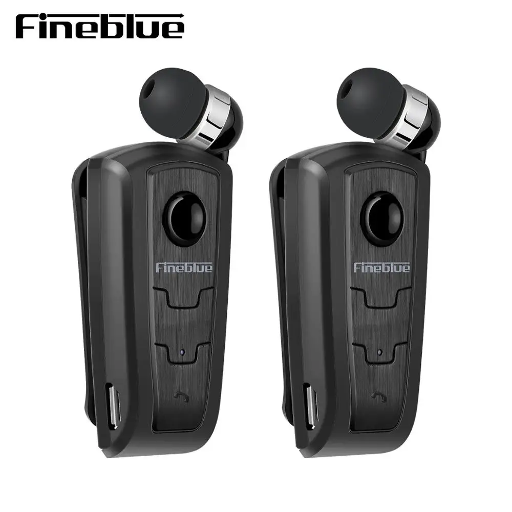 2PCS FineBlue F910 Wireless Earphone  Bluetooth Driver Headset Calls Remind Vibration Wear Clip Sports Running Earphone with mic