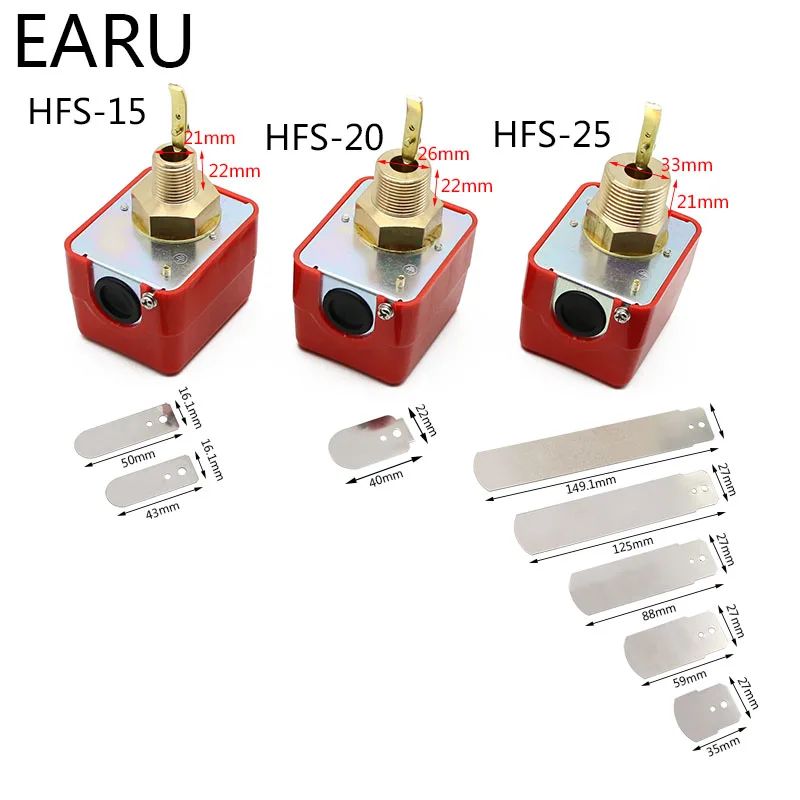 Paddle Water Pump Flow Sensor Switch Water Flow Switch HFS-25 HFS-20 HFS-15 NPT 1