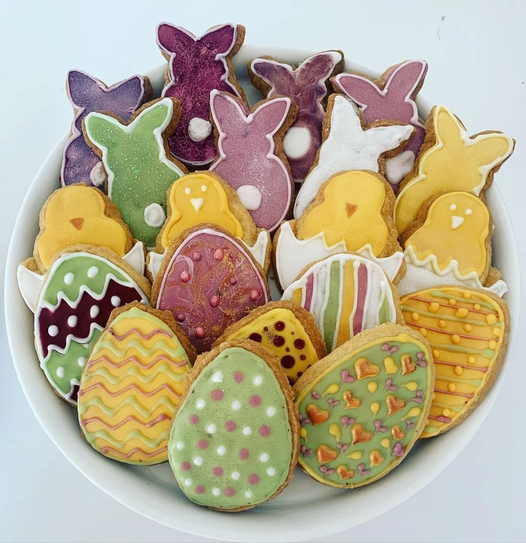 1 molde de galletas de Pascua de acero inoxidable, molde cortador de galletas de huevo con forma de conejo, zanahoria, flor, decoración para fiesta de Pascua para niños, manualidades DIY