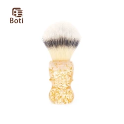 Boti 브러시 면도 제품, 금박 손잡이 및 최신 3 색 매듭, 전체 수염 브러시 청소 수염 도구 키트