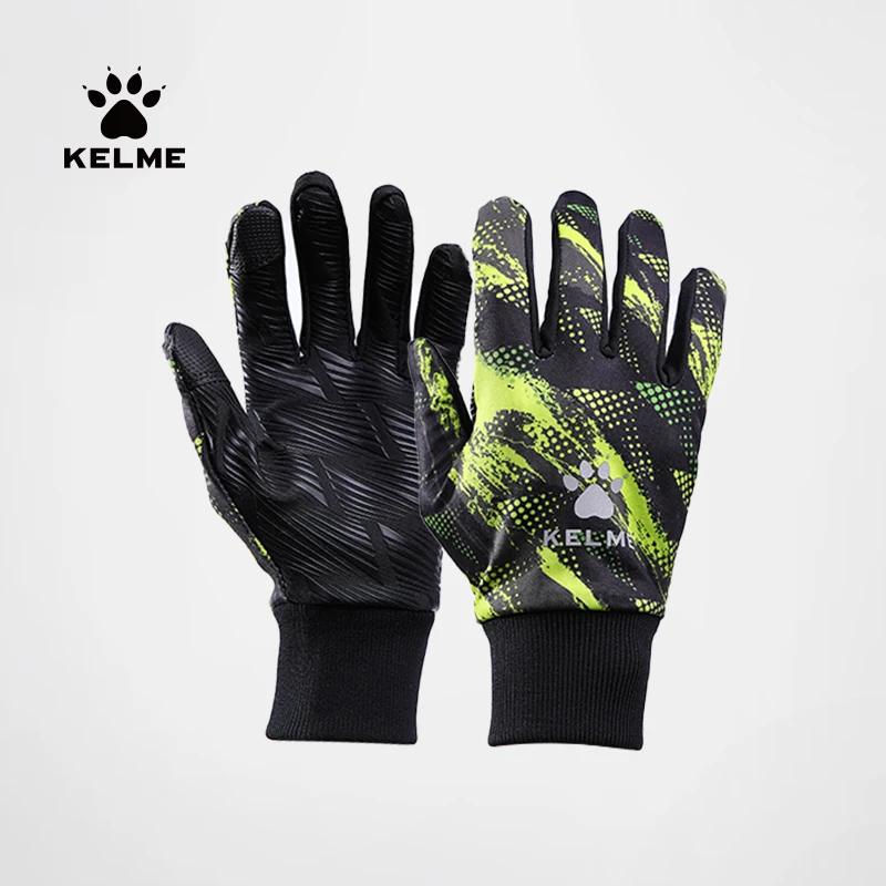 KELME Gloves Warm Men Winter Plus Velvet Women Running Riding Football Training Touch Screen Cold Gloves 8161ST5003