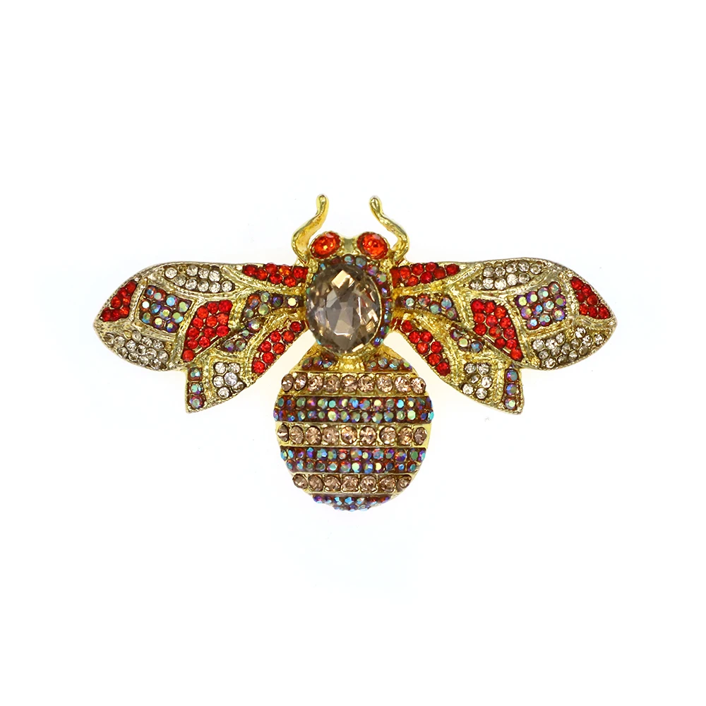 

60mm Wholesale Rhinestone Bee Insect Brooch Pin For Women