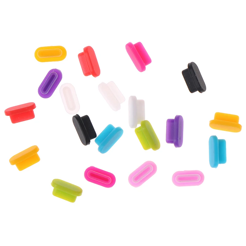 5Pcs Colorful Silicone Anti Dust Cover Stopper Dustproof Type-c Dust Plug